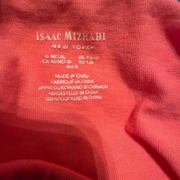 Isaac Mizrahi Girls Pink Cat Ice Cream Tee Size 7/8 | Glitter Graphic Shirt - Picture 3 of 5